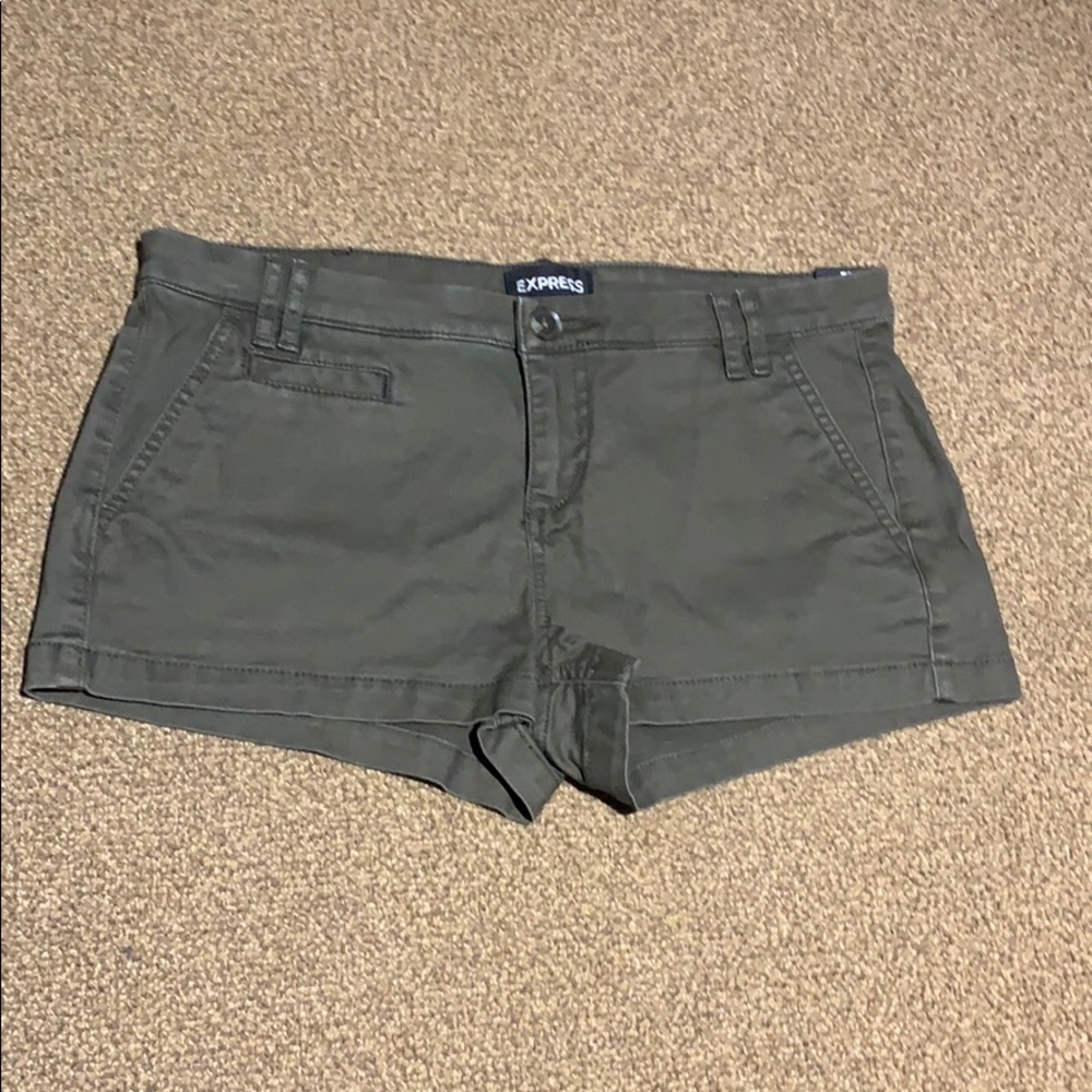Olive green Express shorts